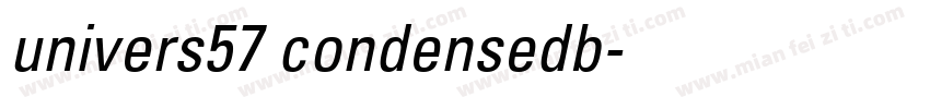 univers57 condensedb字体转换